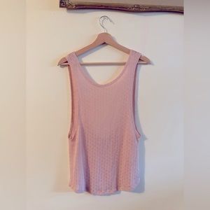 Garage Women’s Light Pink Low Back Tank Top Size Small